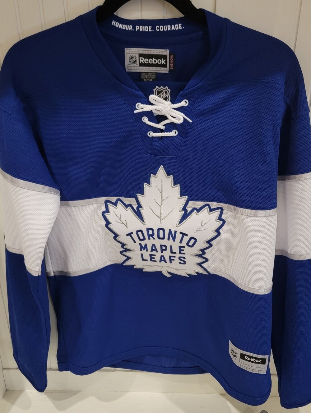 Reebok Womens Toronto Maple Leafs Blue & White Hockey Jersey